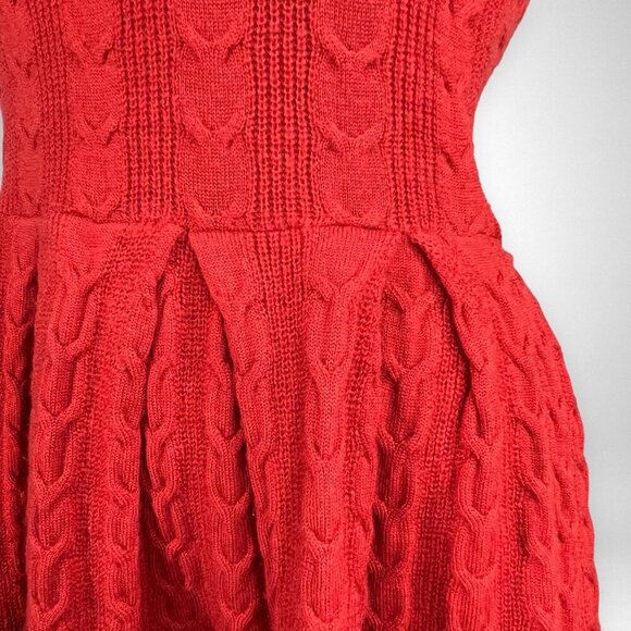 ANTHROPOLOGIE XS Flared Cabled Sweater Dress - Picture 4 of 7